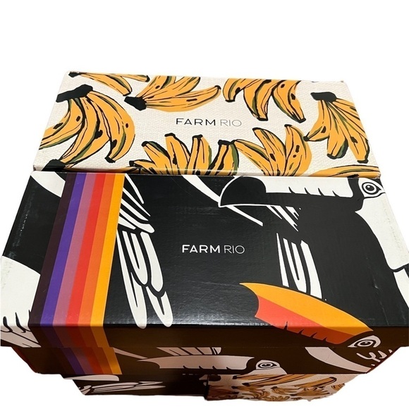 Farm Rio Tropical Beaded Tube Strap Sandals Size 9 - Picture 7 of 7